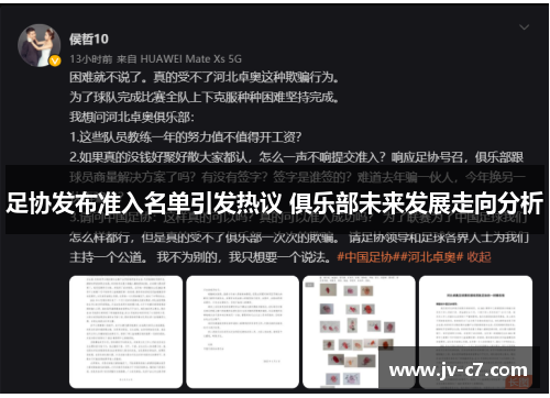 足协发布准入名单引发热议 俱乐部未来发展走向分析