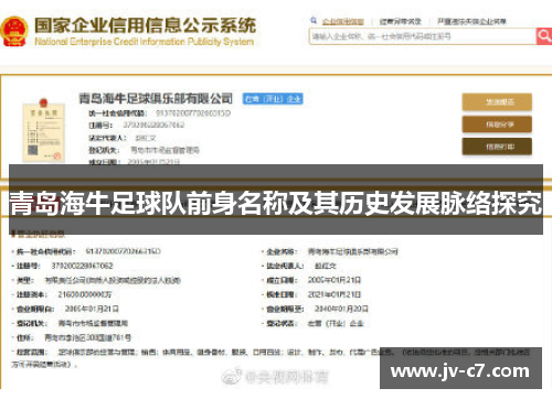 青岛海牛足球队前身名称及其历史发展脉络探究 青岛海牛足球队前身名称及其历史发展脉络探究